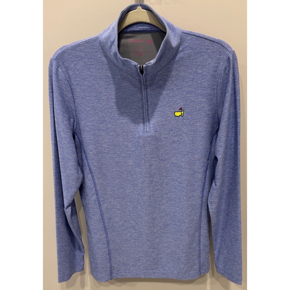 Masters Logo - Magnolia Lane Tech 1/4 Zip Pullover - Women's Large - Blue